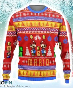 Super Mario Mario Coin Ugly Christmas Sweater