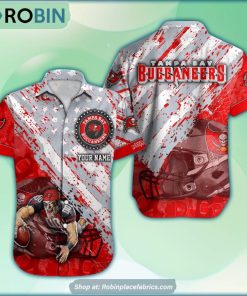 Tampa Bay Buccaneers Mascot American Flag NFL Hawaiian Shirt Tampa Bay Buccaneers Mascot American Flag NFL Hawaiian Shirt