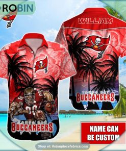 Tampa Bay Buccaneers Mascot Palm NFL Hawaiian Shirt Tampa Bay Buccaneers Mascot Palm NFL Hawaiian Shirt