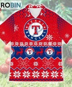 Texas Rangers Ugly Christmas Design Short Sleeve Shirt Texas Rangers Ugly Christmas Design Short Sleeve Shirt