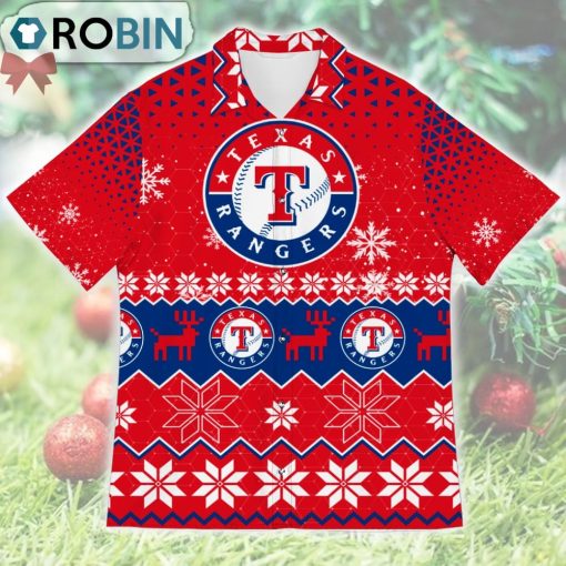 Texas Rangers Ugly Christmas Design Short Sleeve Shirt