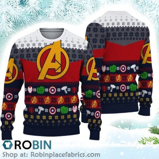 The Avenger Ugly Christmas Ugly 3D Christmas Ugly Sweater 3D Printed