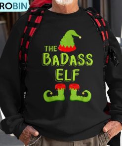 the-badass-elf-matching-group-christmas-costume-ugly-christmas-sweatshirt-1