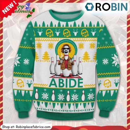 The Big Lebowski Abide Ugly Christmas Sweatshirt, Sweater