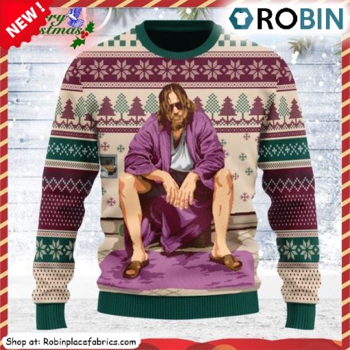 The Big Lebowski Bathroom Ugly Christmas Sweatshirt, Sweater