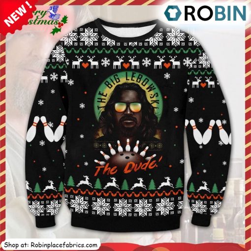 The Big Lebowski Dude Ugly Christmas Sweatshirt, Sweater