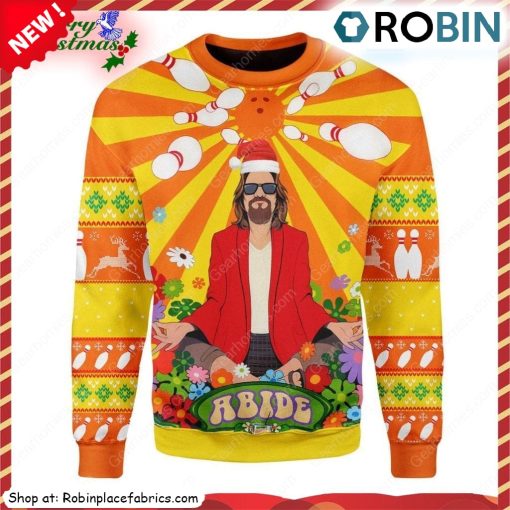 The Big Lebowski Hippie All Over Printed Ugly Christmas Sweatshirt, Sweater