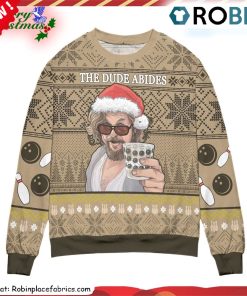 The Big Lebowski The Dude Abides Ugly Christmas Sweatshirt, Sweater The Big Lebowski The Dude Abides Ugly Christmas Sweatshirt, Sweater