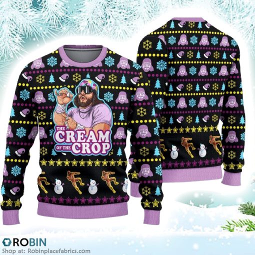 The Cream Of The Crop Macho Man Randy Savage Ugly Knitted Christmas Ugly Sweater 3D Printed