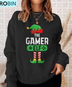 the-gamer-elf-xmas-matching-christmas-family-pajama-ugly-christmas-sweatshirt-4