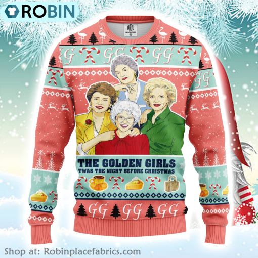 The Golden Girls Twas The Night Before Christmas Ugly Christmas Sweater