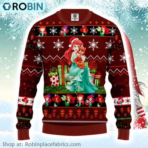 The Little Mermaid Ariel Princess Ugly Christmas Sweater