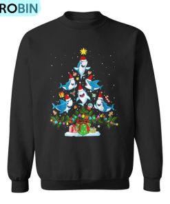 This Is My Christmas Pajama Christmas Shark Tree Ugly Christmas Sweatshirt