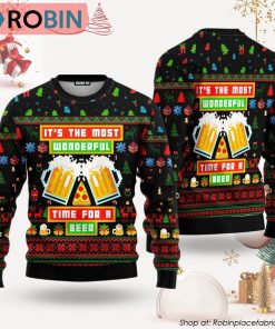 Time For A Beer Funny Christmas Ugly Christmas Sweater