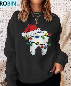 tooth-christmas-light-santa-hat-dentist-dental-hygienist-ugly-christmas-sweatshirt-4