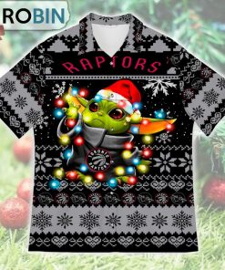 Toronto Raptors Baby Yoda Star Wars Ugly Christmas Design Short Sleeve Shirt Toronto Raptors Baby Yoda Star Wars Ugly Christmas Design Short Sleeve Shirt