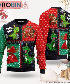 Tree Rex Merry Christmas Ugly Christmas Sweater, Xmas Gifts