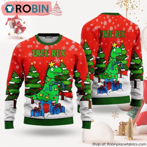 Tree Rex Ugly Christmas Sweater