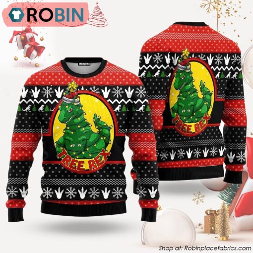 Tree Rex Ugly Christmas Sweater, Xmas Gifts