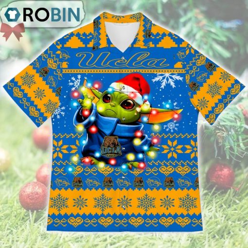 UCLA Bruins Baby Yoda Star Wars Ugly Christmas Design Short Sleeve Shirt