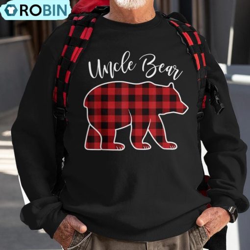 Uncle Bear Pajama Red Buffalo Xmas Family Christmas Ugly Christmas Sweatshirt