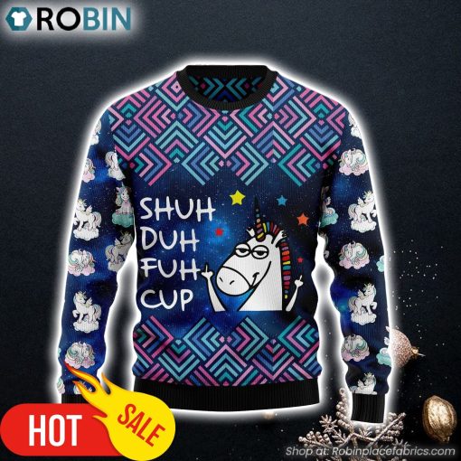 Unicorn Galaxy Cool Ugly Christmas Sweater Funny Family Sweater Gifts