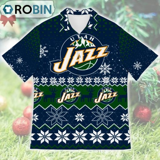 Utah Jazz Ugly Christmas Design Short Sleeve Shirt