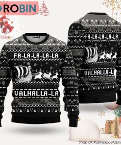Valhalla Boat Ugly Christmas Sweater
