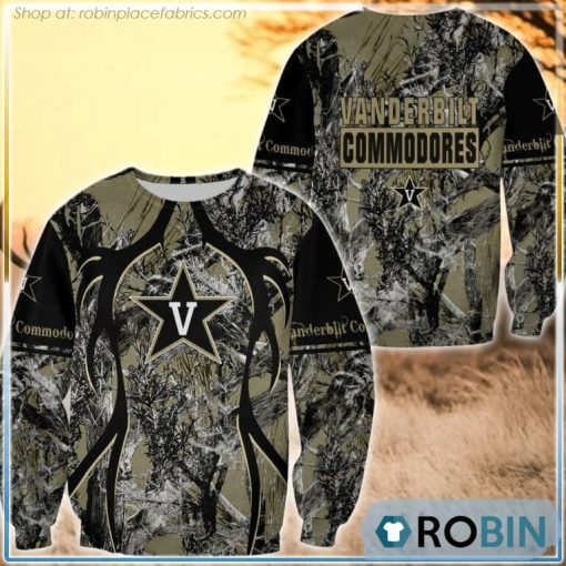 Vanderbilt Commodores Hunting Pattern All Over Print Sweatshirt