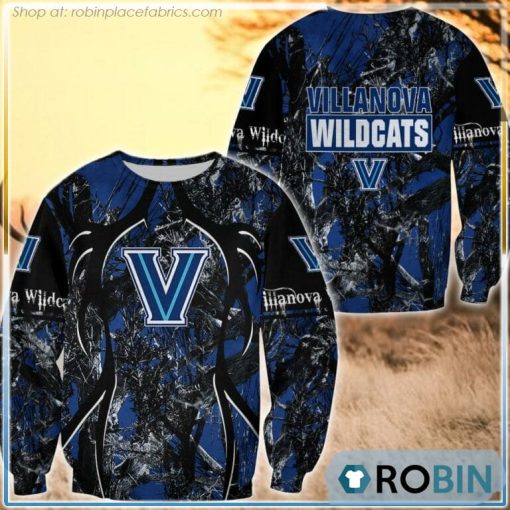 Villanova Wildcats Hunting Pattern All Over Print Sweatshirt
