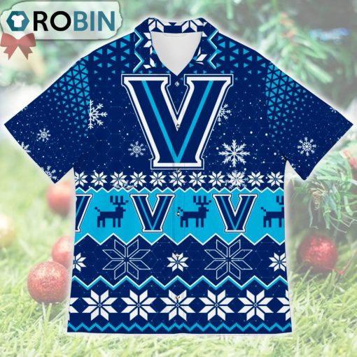 Villanova Wildcats Ugly Christmas Design Short Sleeve Shirt