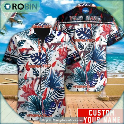 Virginia Tech Hokies Tropical Design Hawaiian Shirt