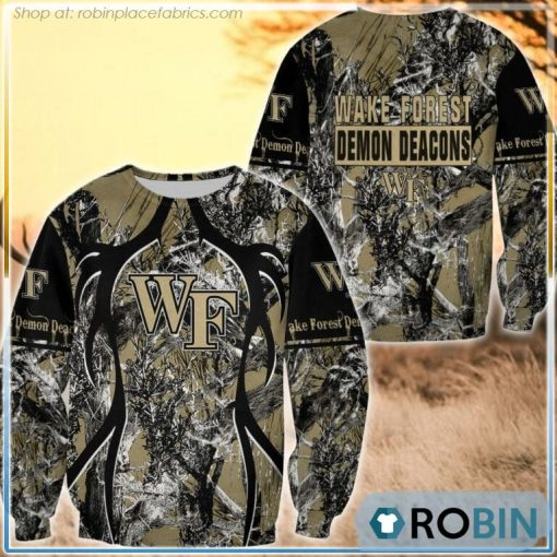 Wake Forest Demon Deacons Hunting Pattern All Over Print Sweatshirt