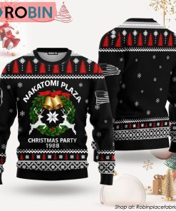 Warrior Nakatomi Plaza Christmas Party 1988 Ugly Christmas Sweater