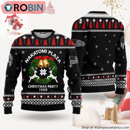 Warrior Nakatomi Plaza Christmas Party 1988 Ugly Christmas Sweater