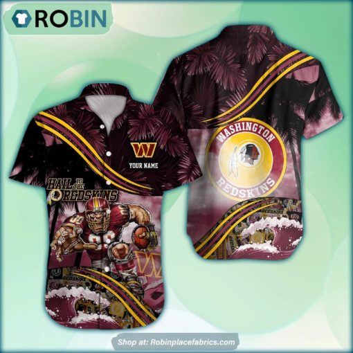 Washington Commanders Mascot 3D Printed Summer Hawaiian Shirt Custom