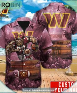 Washington Commanders Mascot Football NFL Hawaiian Shirt