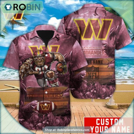 Washington Commanders Mascot Football NFL Hawaiian Shirt