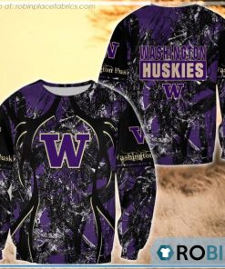 Washington Huskies Hunting Pattern All Over Print Sweatshirt