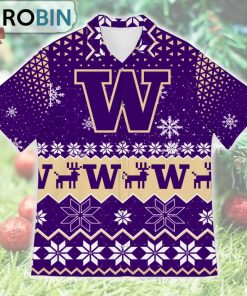 Washington Huskies Ugly Christmas Design Short Sleeve Shirt Washington Huskies Ugly Christmas Design Short Sleeve Shirt
