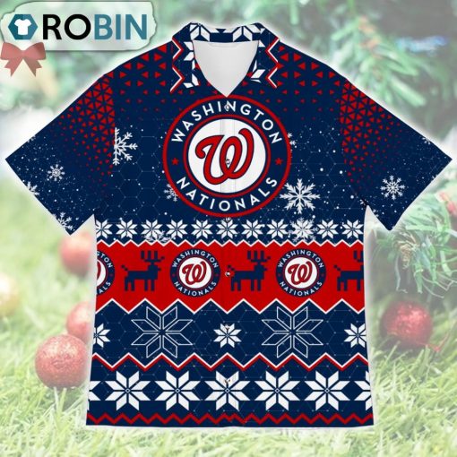 Washington Nationals Ugly Christmas Design Short Sleeve Shirt