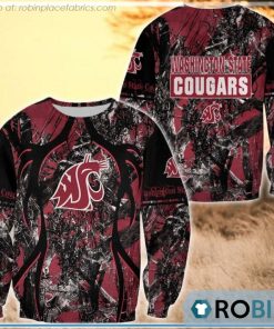 Washington State Cougars Hunting Pattern All Over Print Sweatshirt