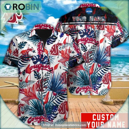 Washington State Cougars Tropical Design Hawaiian Shirt