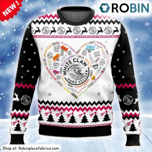White Claw Heart Ugly Christmas Sweatshirt, Sweater