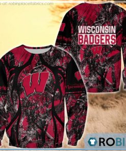 Wisconsin Badgers Hunting Pattern All Over Print Sweatshirt