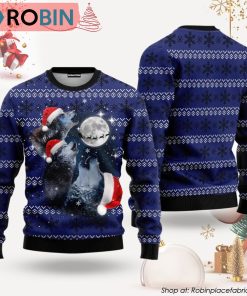 Wolf Under The Moon Ugly Christmas Sweater Wolf Under The Moon Ugly Christmas Sweater