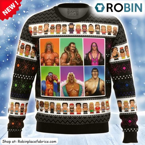 Wwf Wrestling Legends Ugly Christmas Sweatshirt, Sweater