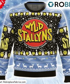 Wyld Stallyns Bill Teds Excellent Adventure Ugly Christmas Sweatshirt, Sweater