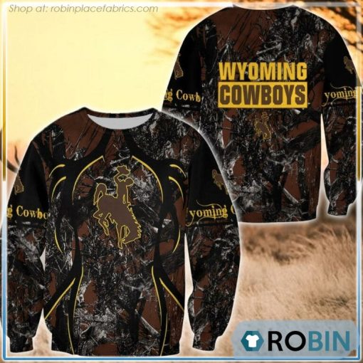 Wyoming Cowboys Hunting Pattern All Over Print Sweatshirt