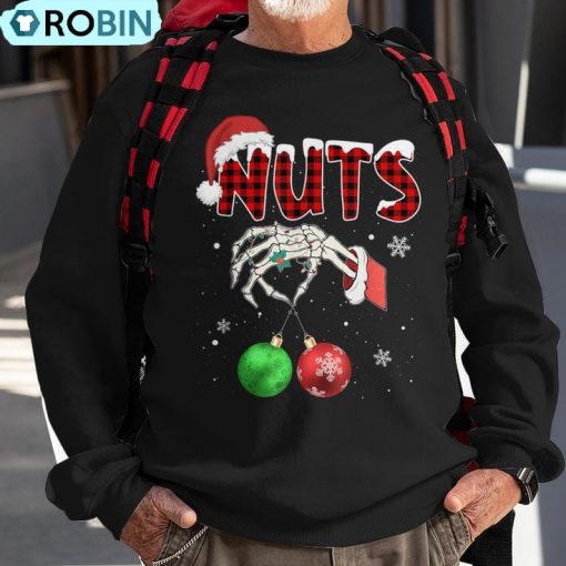 Xmas Chestnuts Chest Nuts Christmas Couple Matching Ugly Christmas Sweatshirt